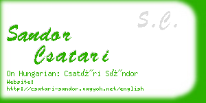 sandor csatari business card